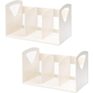 2 Pack Desk Book Shelves Small Desktop Bookshelf F Magazine Holder for Home School and Office