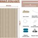 Accordion Door Curtain - 100% Light-Blocking Bedroom Door Curtain with Included Rod for Easy Installation, Suitable for Doorway Privacy Beige 53" W x 78" L