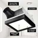 Broan-NuTone 110 CFM Decorative Bathroom Exhaust Fan with LED Light and Matte Black Trim, ENERGY STAR® certified