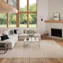 COZYLOOM 8'x10' Shag Area Rug Living Room Solid Shag Rug Non-Slip Non-Shedding Large Bedroom Floor Carpet Ultra-Soft Thick Fluffy Rug Modern Plush Rug for Nursery Home Office, Gray