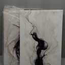 3Pcs Black And White Simple Abstract Canvas Wall Art Black and gray Minimalist Wall decor Pictures Smoke Shapes Painting Prints Modern Artwork for Home Room Bedroom office decoration ,16x24in Canvas