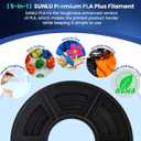 SUNLU 3D Printer Filament PLA Plus 1.75mm 2KG, SUNLU Neatly Wound PLA Filament 1.75mm PRO, PLA+ Filament for Most FDM 3D Printer, Dimensional Accuracy +/- 0.02 mm, 1 kg Spool, 2 Packs, Black+Black
