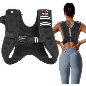 VBSD Weighted Vest for Women Men, 12lb Weight Vest with Reflective Stripe, Body Weight Vests Adjustable for Strength Training, Running, Walking, Workout, Jogging, Fitness