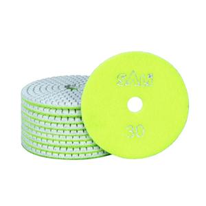 Sali 10 Pack Diamond Polishing Pads 4 Inch Wet Granite Stone Polish Pad Kit for Drill, Grinder, Polisher Polishing Pad for Concrete Marble Stone Countertop Quartz 30 Grit
