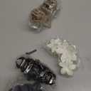 Hawaiian Flower Hair Clips Large Matte Hair Claw for Women Non-Slip Strong Hold Clips for Thick Hair, Hair Accessories for Women (BlackGreyWhiteKhaki)