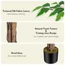 7ft Large Ficus Artificial Trees with Natural Curved Trunks, 84" Tall Lush Faux Tree for Home Decor Indoor, Green Lifelike Fake Ficus Tree 1pcs