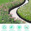 1 Pcs 10 Ft Long Rubber Mulch for Landscaping Garden Mulch Black Roll Rubber Mulch Mat Recycled Natural-Looking Edging Border Cuttable Reduced Weed Growth Bed Liner for Garden 2026 (EXP 12/27/36)