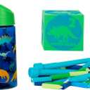 GoZone Kids Ball Chair, Bounce Ball Desk Chair, Classroom Active Seating, 4 Stability Legs, Includes Air Pump, Happy Guy Design, Green