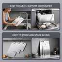 Titanium Cutting Boards Set of 3, 100% Pure Titanium Kitchen Cutting Board, Double-Sided Non-Toxic Cutting Board, Ideal for Slicing and Dicing Meats, Features Handle, Dishwasher Safe