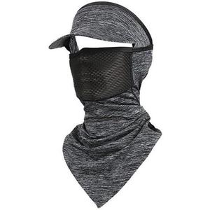 Triangle Headscarf with Brim, Full Face Sun Protection Mask, Ponytail Sun Hat Sunscreen Breathable, Ice Silk Neck Gaiter