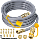 Propane to Natural Gas Conversion Kit for Blackstone 28"/36" Griddle, 10 FT 3/8" ID Natural Gas Hose With 3/8" Female Flare Fitting for Tailgater, Rangetop Combo & Burner Stove, 1/2 PSI
