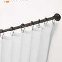 Corner Shower Curtain Rod, Diamond Shaped [Both Sides: 22" - 34.8", Middle: 28" - 43.7"] Adjustable Bathroom Bathtub Shower Rod with 12 Hooks & Ceiling Support