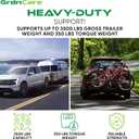 GrdnCare Heavy-Duty 10" Trailer Hitch Extender for 2-Inch Receiver, Alloy Steel Trailer Hitch Extension Support 3,500 GTW/350 Tongue Weight | Pin, Clip & Cover Included| Rust- Resistant & Anti-Rattle