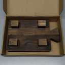 Vintage Black Wooden Soap Holder & Tray - Soap Stand/Riser for Kitchen & Bathroom Sink, Bottle & Plant Holder