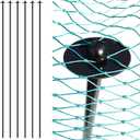72 Inch Garden Stake Netting Support, Black Heavy Duty Powder Coated Steel Frame for Garden Fencing, Plant & Crop Protection from Wildlife (12 Sets)