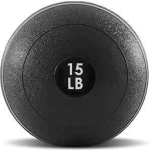 ProsourceFit Slam Medicine Balls 5, 10, 15, 20, 25, 30, 50lbs Smooth and Tread Textured Grip Dead Weight Balls for Strength and Conditioning Exercises, Cardio and Core Workouts (Classic - Black)