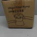 300 Gallons Above Ground Round Pool Filter Pump,Household Inflatable Pool Filter Pump System Kit Cleaning Tool+ Filter Cartridge,Uses Type A or C Filter Cartridge