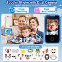 Kids Phone Toys for Boys, 3 4 5 6 7 8 Year Old Boys Girls Christmas Birthday Gifts for Kids, 2.8" Touchscreen Smartphone Toddler Cell Phone, Children Play Toy Phone with Camera, Game, Music, 8GB Card