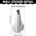 2 x Halloween Ghost Window Clings for Glass 1 Sheets Ghost Window Decals Spooky Window Stickers Reusable Windows Cling for Halloween Fall Party Supplies Home School Office Glass Decorations