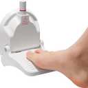 CWD&SQH Shower Foot Rest for Shaving Legs with Upgraded Powerful Suction Cup, Load Capacity 381 Pounds, No Drilling Non-Slip Bathroom Pedal, Pedicure Foot Rest, Shower Shaving Leg Aid, White, 3TH