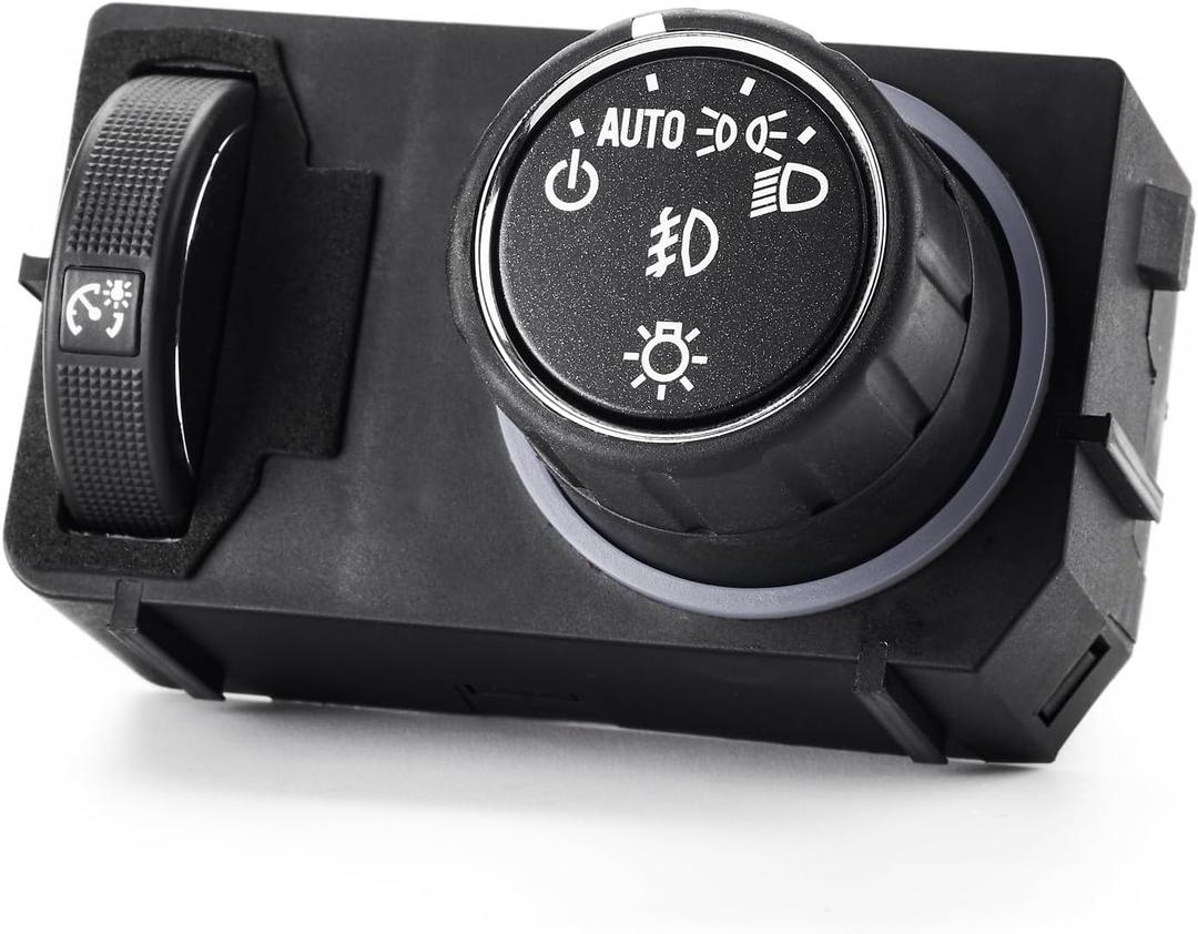 Headlight Switch Control for 2014-2020 Chevy Silverado Tahoe Suburban, 2017-2020 GMC Sierra Yukon 1500 2500 3500 Instrument Panel Dimmer Switch Headlamp Fog Lamp Switch OE 23187804, 84154108, 84448511 (2014-2020)
