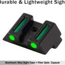 No-Tritium Fiber Optic Sights for Glock 17, 17L, 19, 22, 23, 24, 26, 27, 33, 34, 35, 38, 39 - Red/Green Dot Fiber Optic Sights for Glock