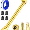 EVOULTES 2-Way Connection Air Chuck Set, Heavy Duty Dual Head Air Chuck with Closed Ball Tire Chuck & 1/4 Inches NPT Male Quick Plug, Tire Air Fill Kit for Tire Inflator Gauge and Air Compressor (Normal)