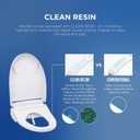 TOTO® WASHLET® S1 Electronic Bidet Toilet Seat with Instantaneous Water Heating, Round, Cotton White - SW2325#01