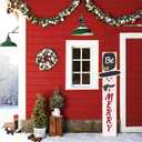 Winter Snowman Be Merry Welcome Porch Sign For Front Door Christmas Snowflake Wooden Vertical Welcome Sign Yard Standing For Patio Front Door Porch Wall Yard Home Decor Indoor Outdoor 47.2" X 7.8
