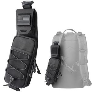 WYNEX Molle Backpack Accessories Pouch of Curve Design Version, Tactical Backpack Strap Pouch Hiking Backpacks Shoulder Attachment Pouch with Side-open Pocket for Edc/Phone