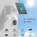 ANRAN Security Camera Wireless Outdoor, 2K Solar Outdoor Camera with 360 View, Smart Siren, Spotlights, Color Night Vision, PIR Human Detection, Pan Tilt Control, 2-Way Talk, IP65, Q1 White