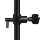 Shower Slide Bar Adjustable Handheld Shower Head Holder Wall Mount - 15inch All-Metal Shower Head Slide Bar Compatible with Bathroom Drill Free Glue Installation - Black