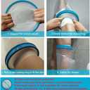 Tideshake - 100% Waterproof Leg Cast Cover for Showering, Reusable Adult Short Leg Cast Protector, Cast Covers for Shower Leg, Cast Bag for Shower, Cast Cover for Showering Foot