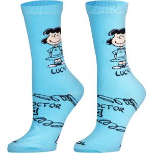 Odd Sox – Peanuts Snoopy Charlie Brown Crew Socks – Official Cartoon Comic Strip Novelty Socks – Large – Gift Socks