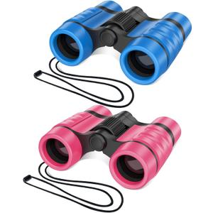 ESSENSON Binoculars for Kids Toys Gifts for Age 3-12 Years Old Boys Girls Kids Telescope Outdoor Toys for Sports and Outside Play Hiking, Bird Watching, Travel, Camping, Birthday Presents (Set of 2)