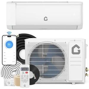 18000 BTU Mini Split Air Conditioner with Heat Pump System, Cools & Heats Up to 1,250 Sq.ft, 19 SEER2 Ductless Inverter Split AC and HeaterUnit 208-230V, 5 Modes, WiFi & Remote Control, White