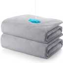 Bed Pads Washable Waterproof 2 Pack for Incontinence, Large 34 x 36 inch Absorbent Underpads, Reusable Pee Pads for Kids, Adults, Pets, Gray