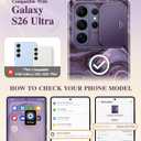 GVIEWIN for Samsung Galaxy S26 Ultra Case, [Slide Camera Cover & Built-in HD Screen Protector] [2 Front Frames] Shockproof Military Grade Protective Marble Phone Case S26 Ultra 6.9" (Quicksand/Purple)