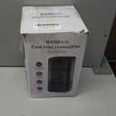 Humidifiers for Bedroom (1.1L), Small Cool Mist Humidifier for Home Plant and Baby Nursery, Quiet Ultrasonic Humidifier with 360 Nozzle, Auto Shut-Off, Filterless, Black