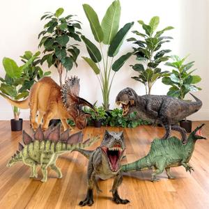 Capoda 5 Pcs Large Dinosaur Cardboard Cutouts 16.5 to 26.4 Inch Dinosaur Yard Signs Standup Decoration Dino Birthday Party Decoration for Dino Theme Jungle Safari Lawn Decor Photo Prop