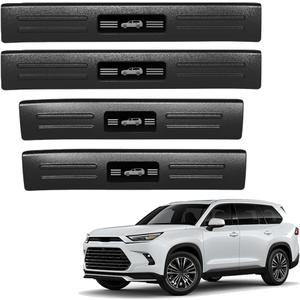 Scratch Resistant Door Sill Protector ABS for Grand Highlander (Include Hybrid) & TX TX350 500h 550h+ Protective Cover Film Compatible with LE/XLE/Limited/Platinum Trims Grand Highlander Accessories