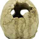 JIHAQUA Aquarium Resin Skull, Reptile Tank Accessories Ornament Basking Snake Hide Decor Habitat