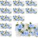 Flower Centerpieces for Tables - 10 Pack Wedding Arch Artificial Flowers Blue Arrangements Center Piece for Reception, Living Room, Kitchen, Dining Table Runner Decorations(20.5 * 9.4''/52 * 24cm)