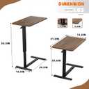 Overbed Bedside Table with Wheels, Adjustable Hospital Over Bed Table, Rolling Laptop Table, Medical Bed Side Table