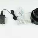 12V 1.2A Inflatable Replacement Motor for 59FT Halloween Christmas Inflatables Air Blower Fan with 5 LED Light 1.5A Adapter Outdoor Blow Up Fan Parts Inflatables (White Lights 5 LED, 12V 1.2A)