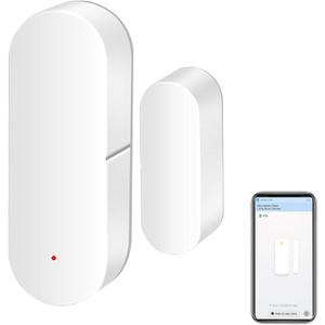 WiFi Door Sensor: Smart Door Open/Closed Detectors, Wireless Window Sensor with App Notification Alert, Contact Sensor for Home Security, Compatible with Alexa Google Assistant (1pack)