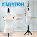 SereneLife Female Torso Mannequin Display - Sturdy and Durable, Adjustable Dress Form (52-64"), Lightweight, Easy-to-Assemble, Stable Tripod Stand, Smooth Surface for Retail Clothing Display, Standard