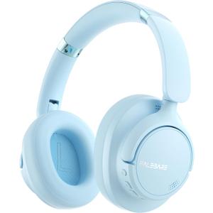 Bluetooth Headphone Over The Ear, Noise Cancelling Headphones Wireless Headsets Bluetooth with Mic, 80H Playtime, Deep Bass, Comfort Fit, Portable Lightweight Headphones for Travel, Home