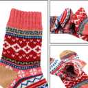 YZKKE 5Pack Womens Vintage Winter Soft Warm Thick Cold Knit Wool Crew Socks, Multicolor, free size