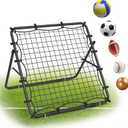 Volleyball Baseball Rebounder Net, Metal Frame & High-Tension PE Net, Lacrosse Bounce Back PracticeTraining Equipment, Adjustable Softball Pitchback Net, Perfect for Improving Balls Training Skills